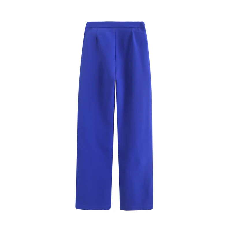 Damen Elegante High‑Waist Palazzo‑Hose mit durchgehender Bügelfalte und Clean‑Finish Drune
