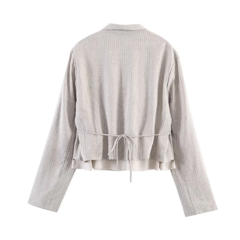 Damen Zweiteiliges Tailored-Set mit Cropped-Blazer und hochtaillierter Faltenhose Drune