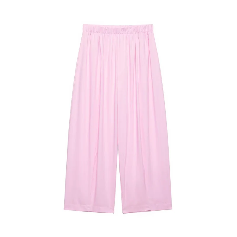 Damen Zweiteiliges Lounge‑Set mit Hemdoberteil und weiter Culotte mit Elastikbund Drune