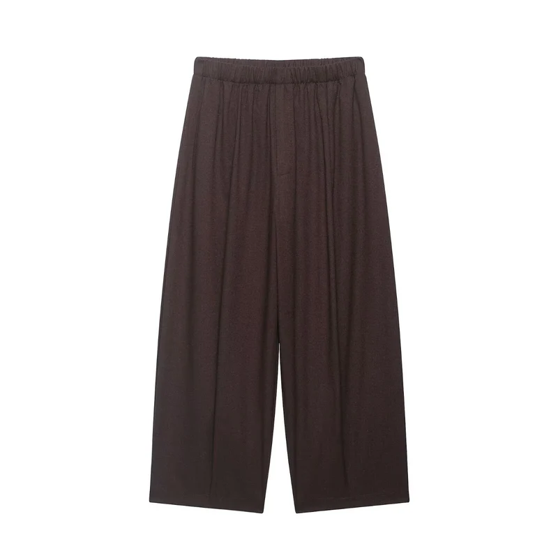 Damen Zweiteiliges Lounge‑Set mit Hemdoberteil und weiter Culotte mit Elastikbund Drune
