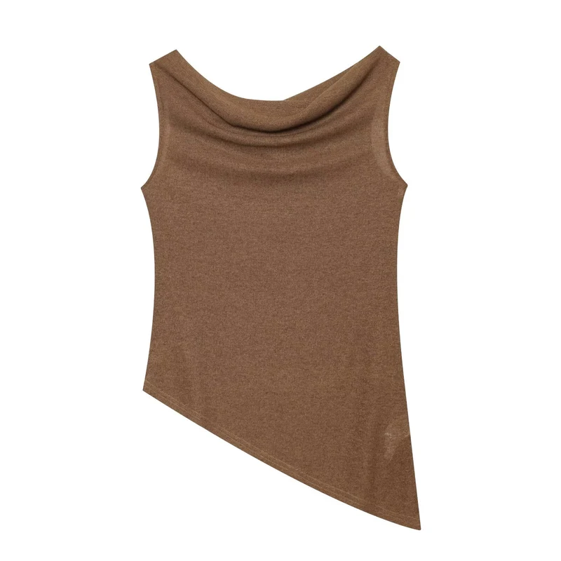 Damen Weite Strickhose mit hoher Taille und ausgestelltem Bein Drune