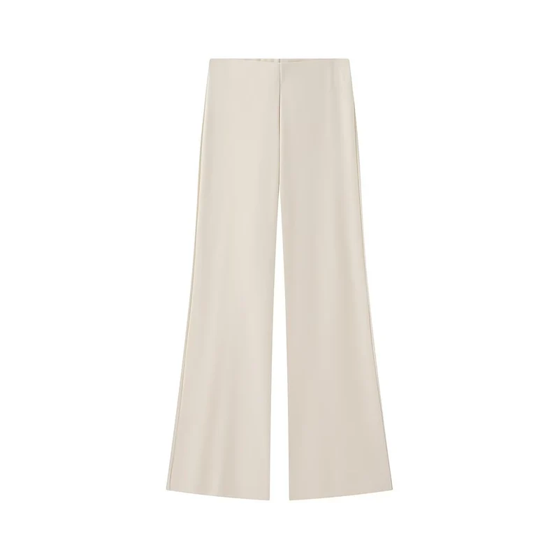 Damen Weite Satinhose mit hoher Taille und fließender Wide‑Leg‑Silhouette Drune