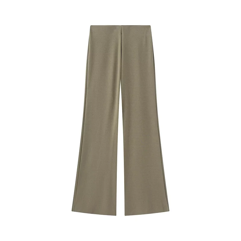 Damen Weite Satinhose mit hoher Taille und fließender Wide‑Leg‑Silhouette Drune