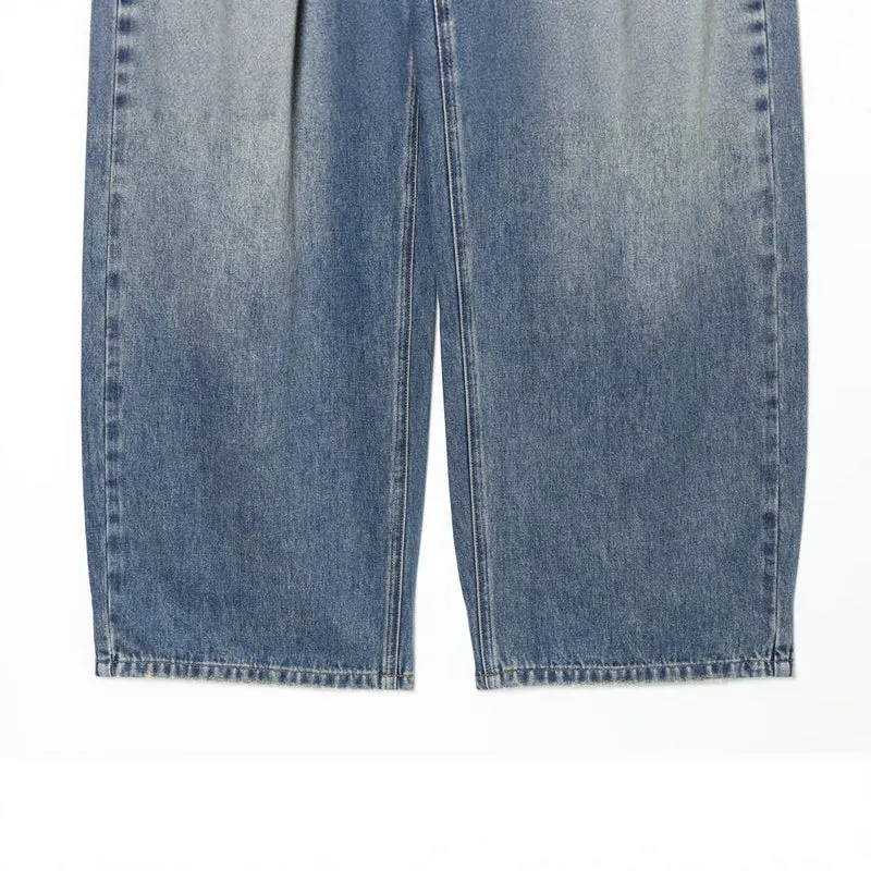 Damen Weite Ripped Denim‑Jeans mit Knie‑Löchern und hoher Leibhöhe Drune