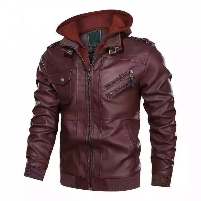 Herrenkunstlederjacke mit wärmendem Innenfutter Drune