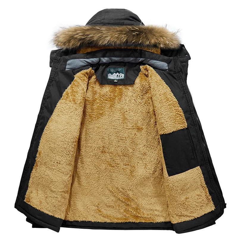 Herren Winterparka mit abnehmbarem Pelzkragen Drune