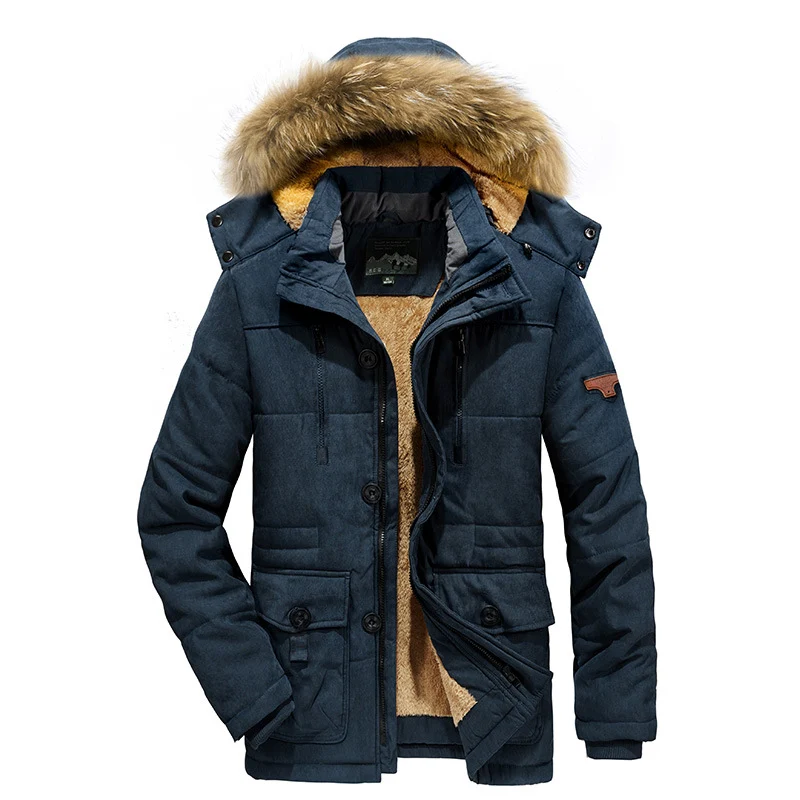 Herren Winterparka mit abnehmbarem Pelzkragen Drune