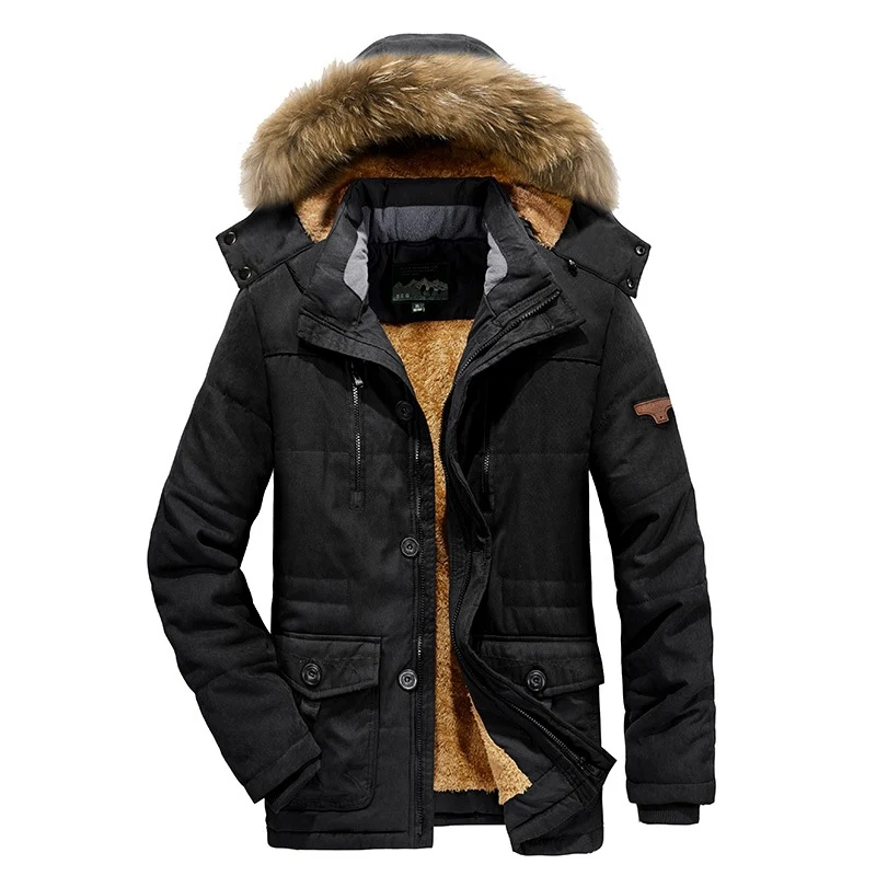 Herren Winterparka mit abnehmbarem Pelzkragen Drune
