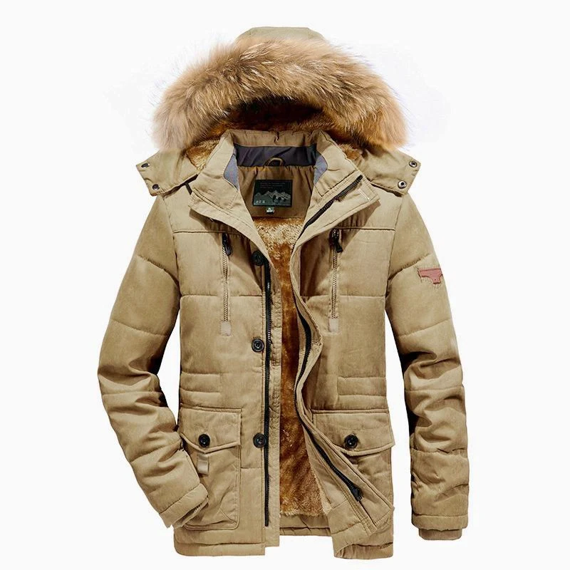 Herren Winterparka mit abnehmbarem Pelzkragen Drune