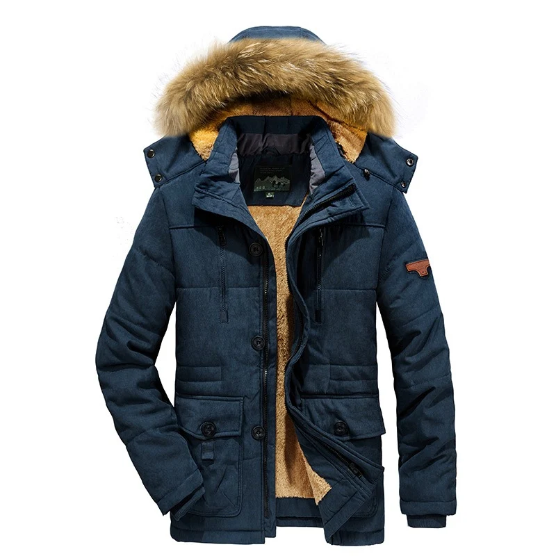 Herren Winterparka mit abnehmbarem Pelzkragen Drune
