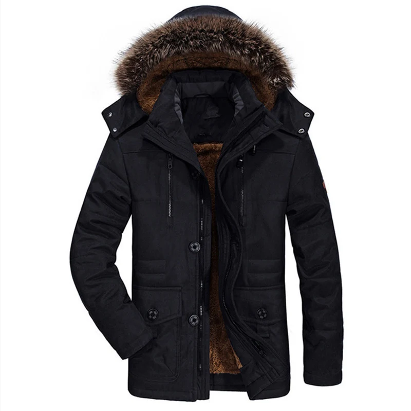 Herren Warm gefütterte Jacke Drune