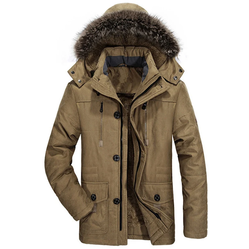 Herren Warm gefütterte Jacke Drune