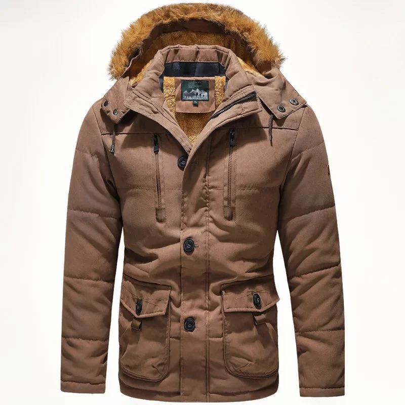 Herren Warm gefütterte Jacke Drune