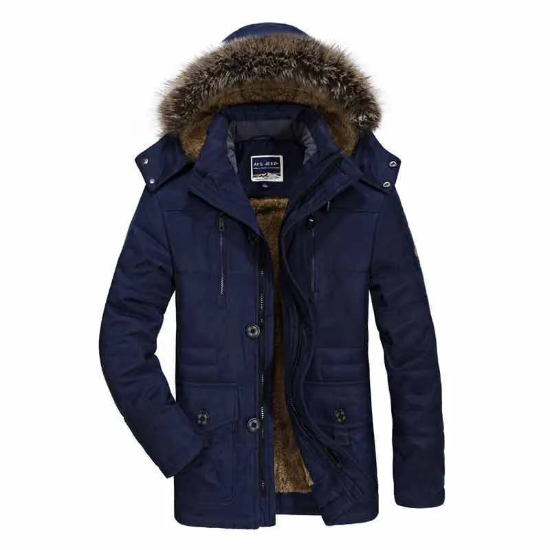 Herren Warm gefütterte Jacke Drune