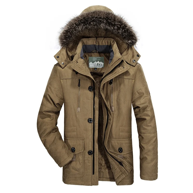 Herren Warm gefütterte Jacke Drune