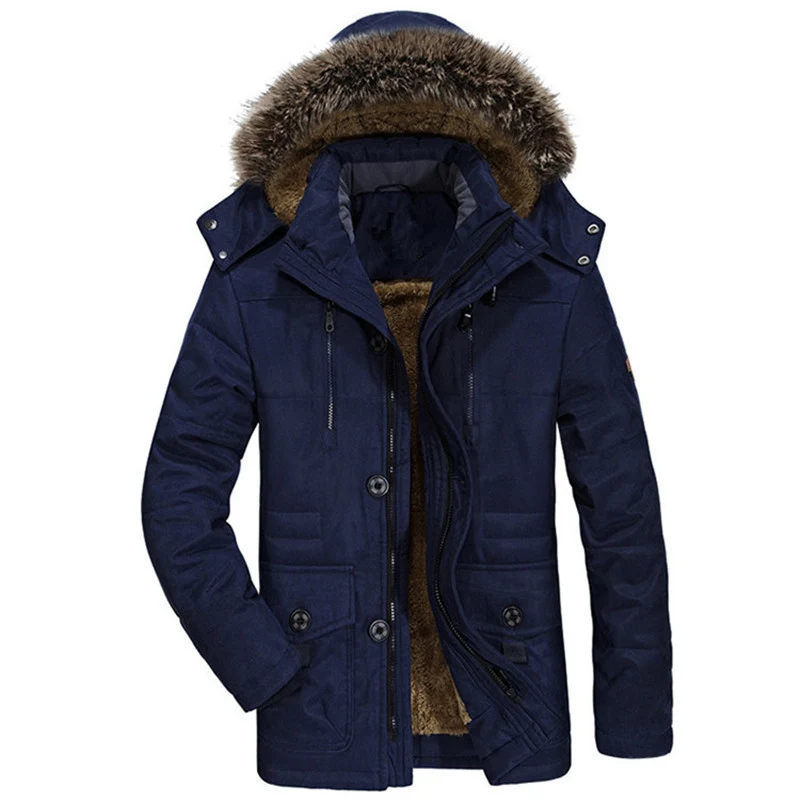 Herren Warm gefütterte Jacke Drune
