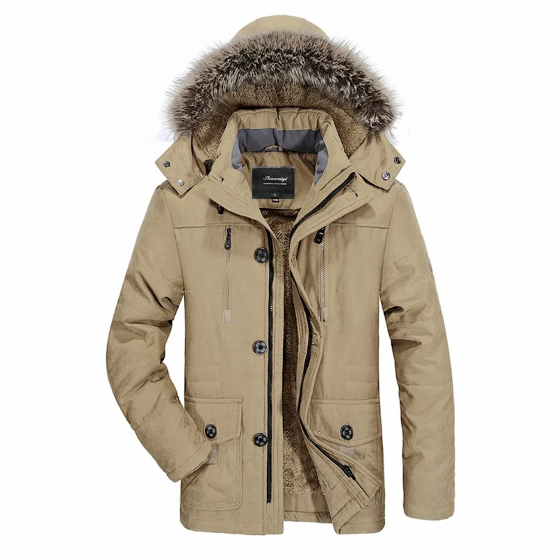 Herren Warm gefütterte Jacke Drune