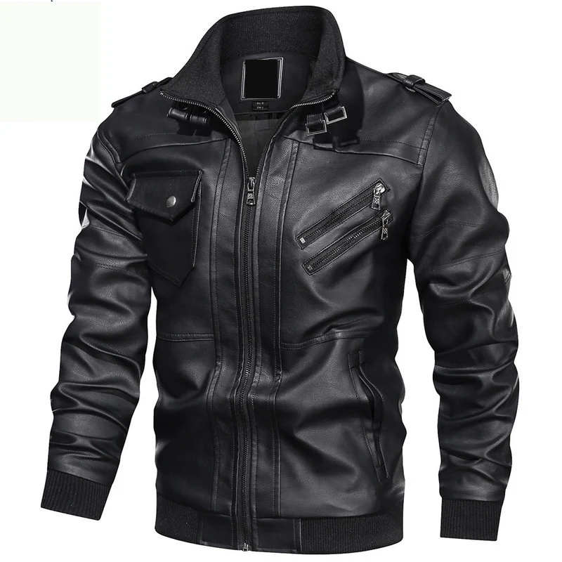 Herren Stylische Lederjacke Drune