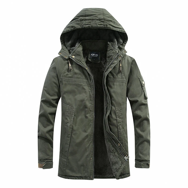 Herren Strapazierfähige Fleecejacke mit Kapuze Drune