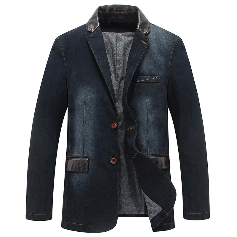 Herren Stilvoller Denim Blazer Drune