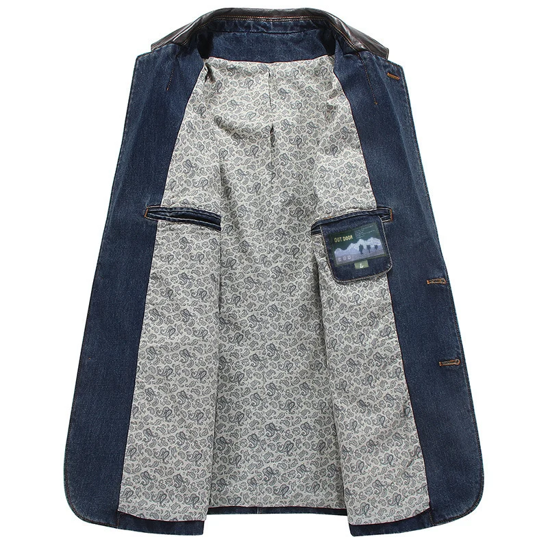 Herren Stilvoller Denim Blazer Drune