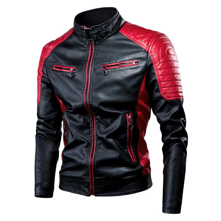 Herren Stilvolle Biker-Lederjacke Drune