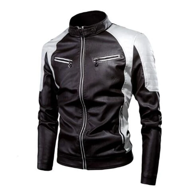 Herren Stilvolle Biker-Lederjacke Drune