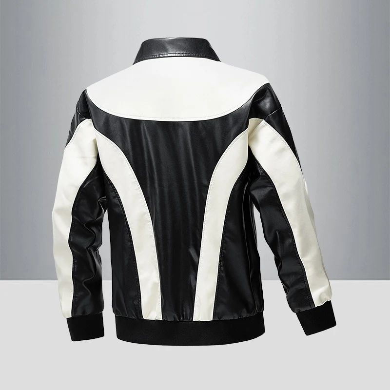 Herren Sportliche Kunstlederjacke Drune