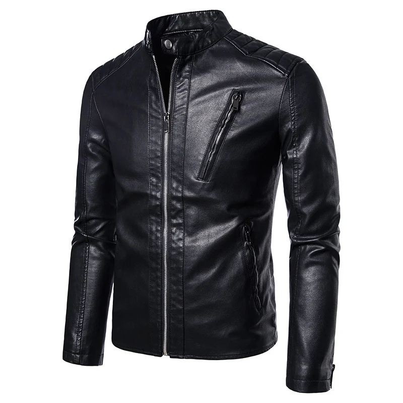 Herren Motorrad-Lederjacke Drune