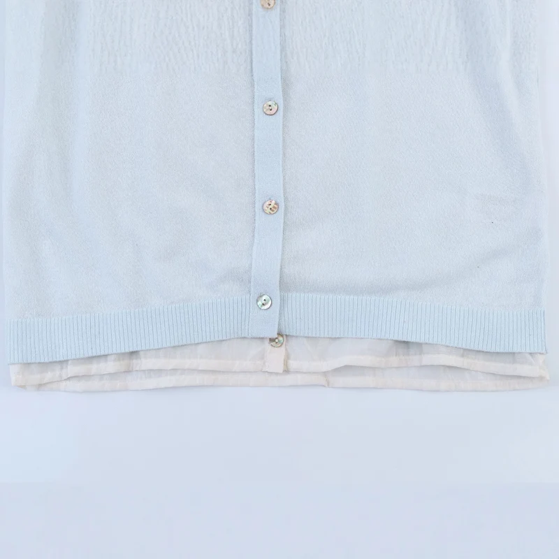 Damen Feinstrick-Cardigan mit eingearbeitetem Blusenbesatz und Knopfverschluss Drune