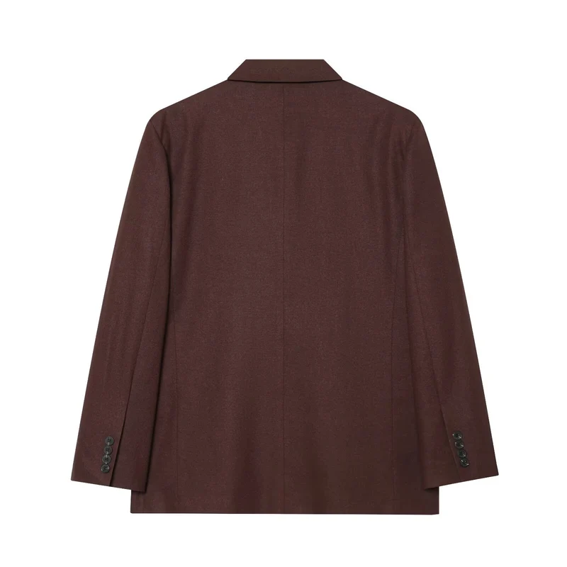 Damen Doppelreiher-Blazer und High-Waist-Hose im Tailored-Set Drune