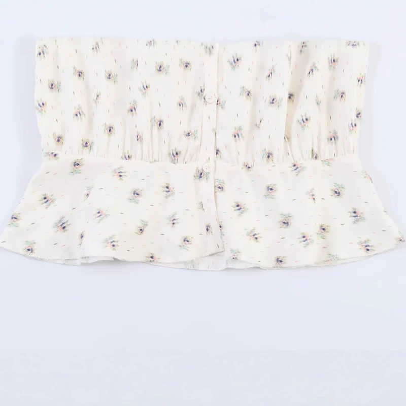 Damen Chiffon-Bluse mit Schleifenkragen, Brustpintucks und Schößchen Drune