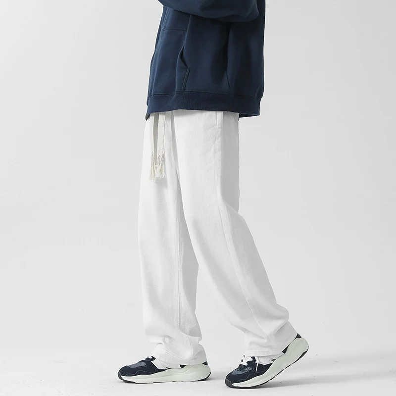 Herren Bequeme und lässige Denim-Hose mit weitem Bein Drune