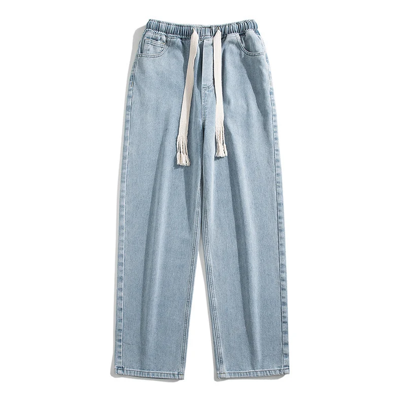 Herren Bequeme und lässige Denim-Hose mit weitem Bein Drune