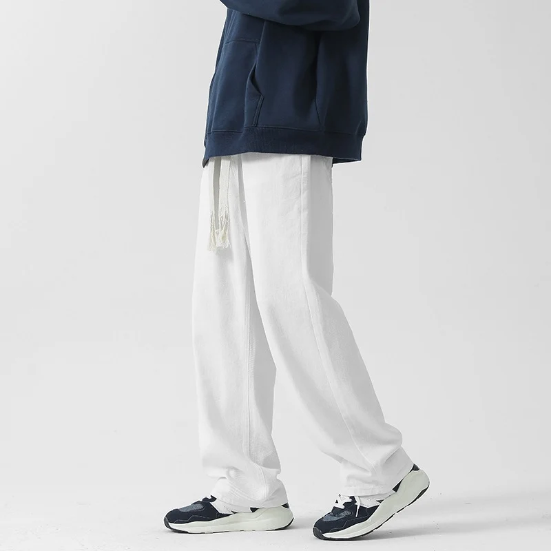 Herren Bequeme und lässige Denim-Hose mit weitem Bein Drune