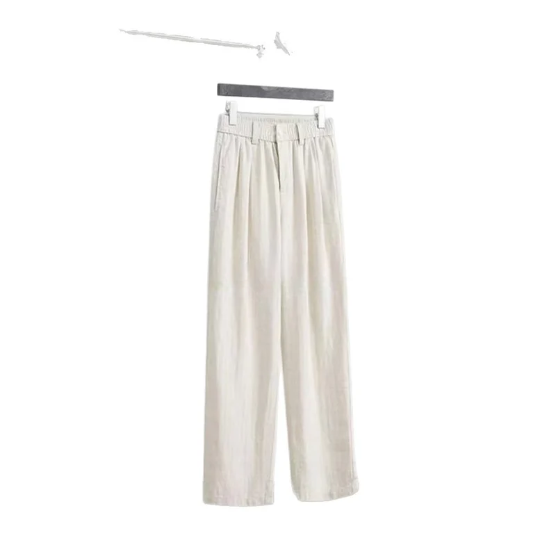 Damen Weitgeschnittene Leinenhose Drune