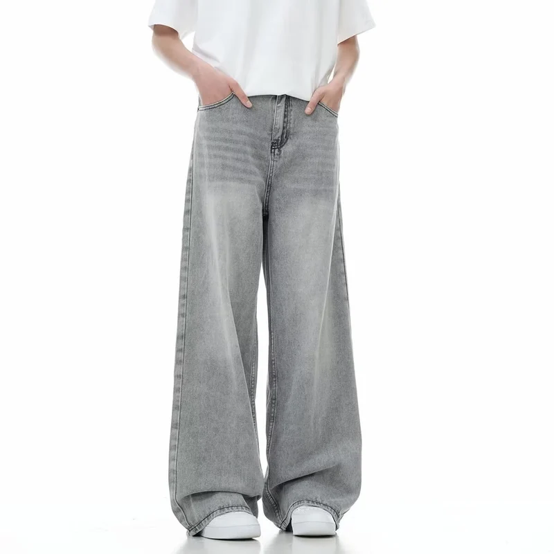 Damen Weitgeschnittene Jeans mit hohen Taillenbund Drune