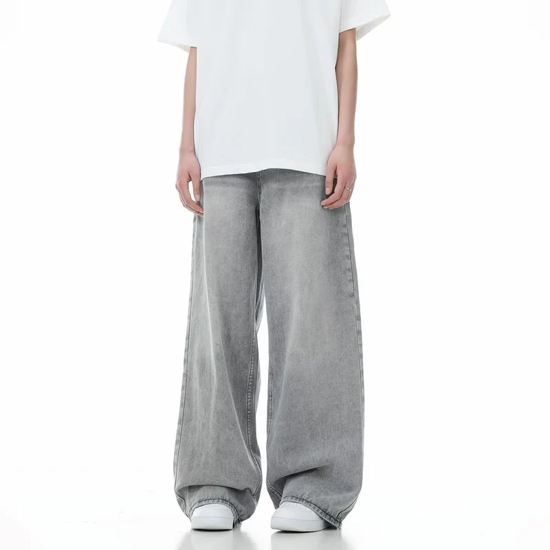 Damen Weitgeschnittene Jeans mit hohen Taillenbund Drune