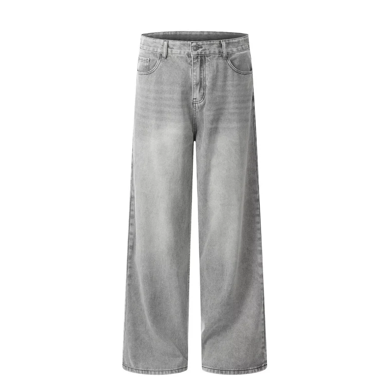 Damen Weitgeschnittene Jeans mit hohen Taillenbund Drune