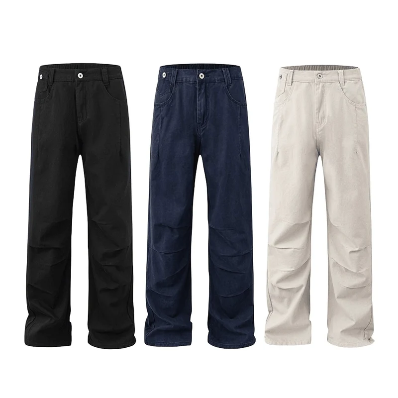 Damen Weitgeschnittene Denim-Hose mit elastischem Bund Drune