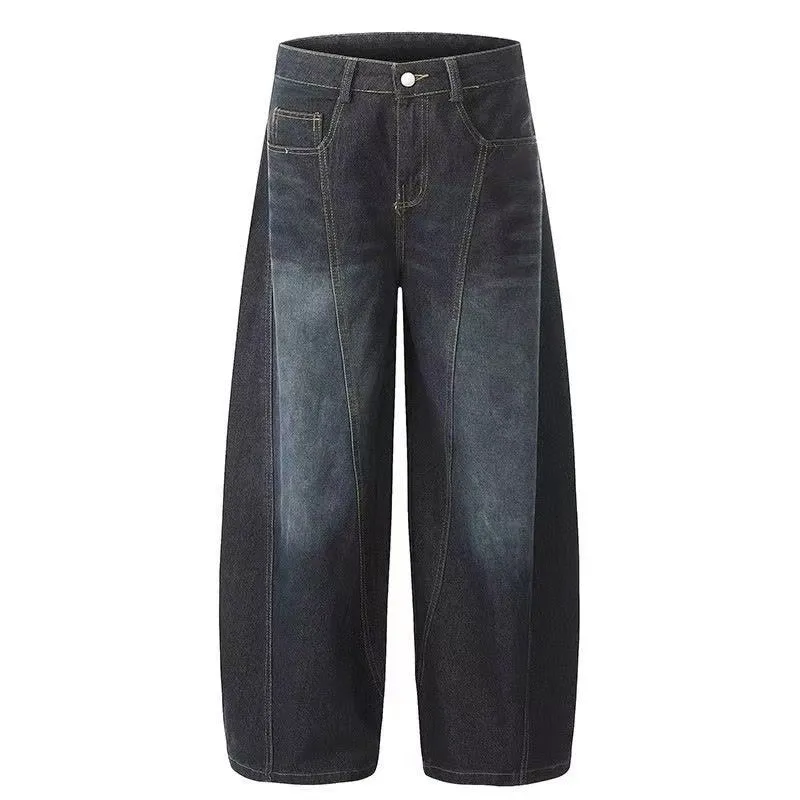 Damen Weitgeschnittene Denim-Hose Drune
