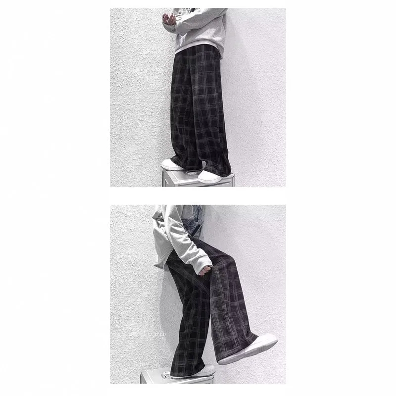 Damen Weit geschnittene Karohose Drune