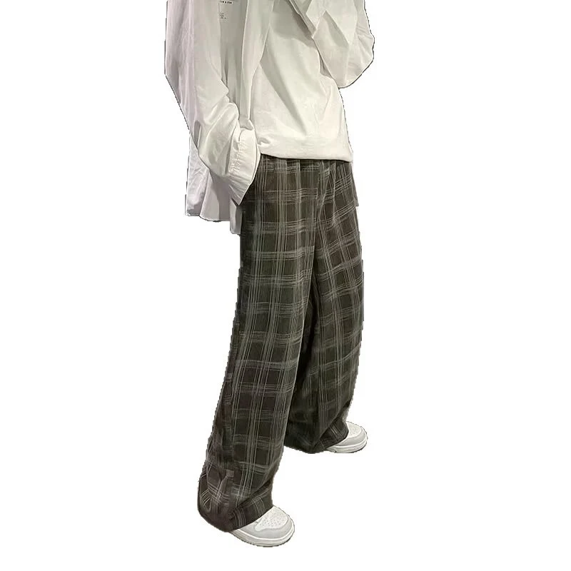 Damen Weit geschnittene Karohose Drune