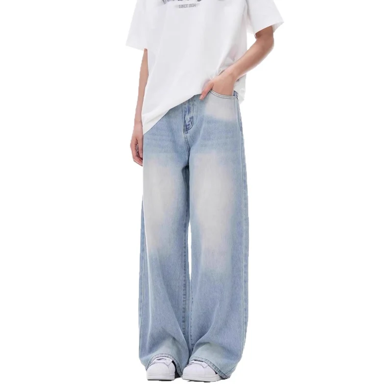 Damen Weit geschnittene Casual Jeans Drune