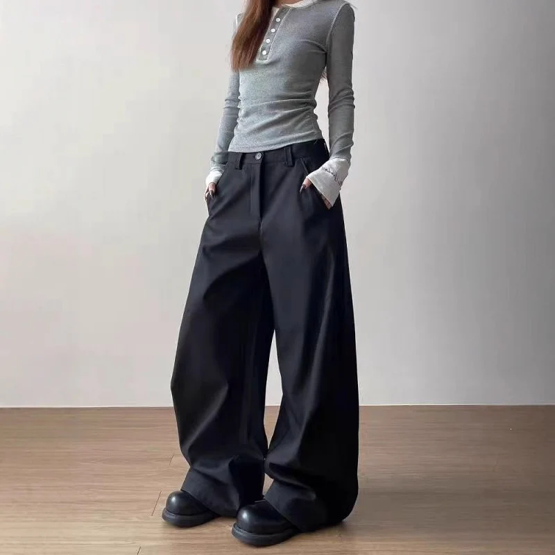 Damen Übergroße Stoffhose Drune
