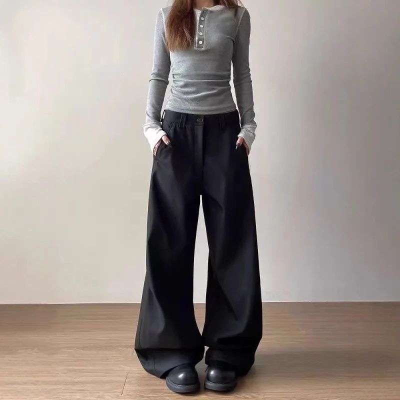 Damen Übergroße Stoffhose Drune