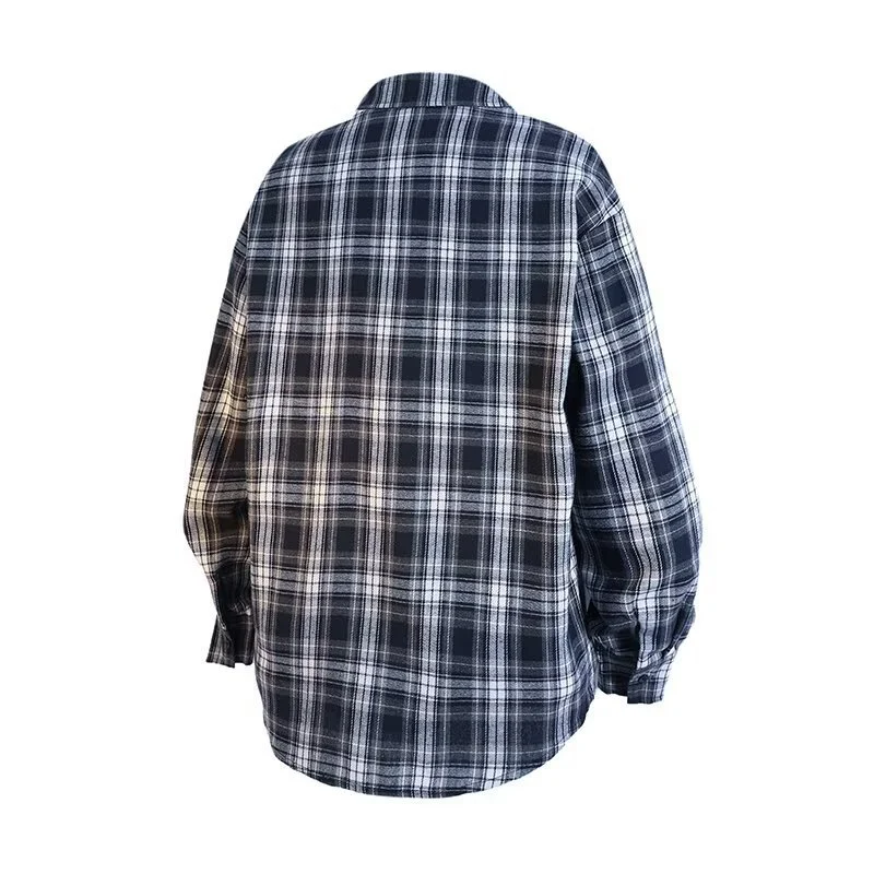 Damen Oversized Karohemd Drune