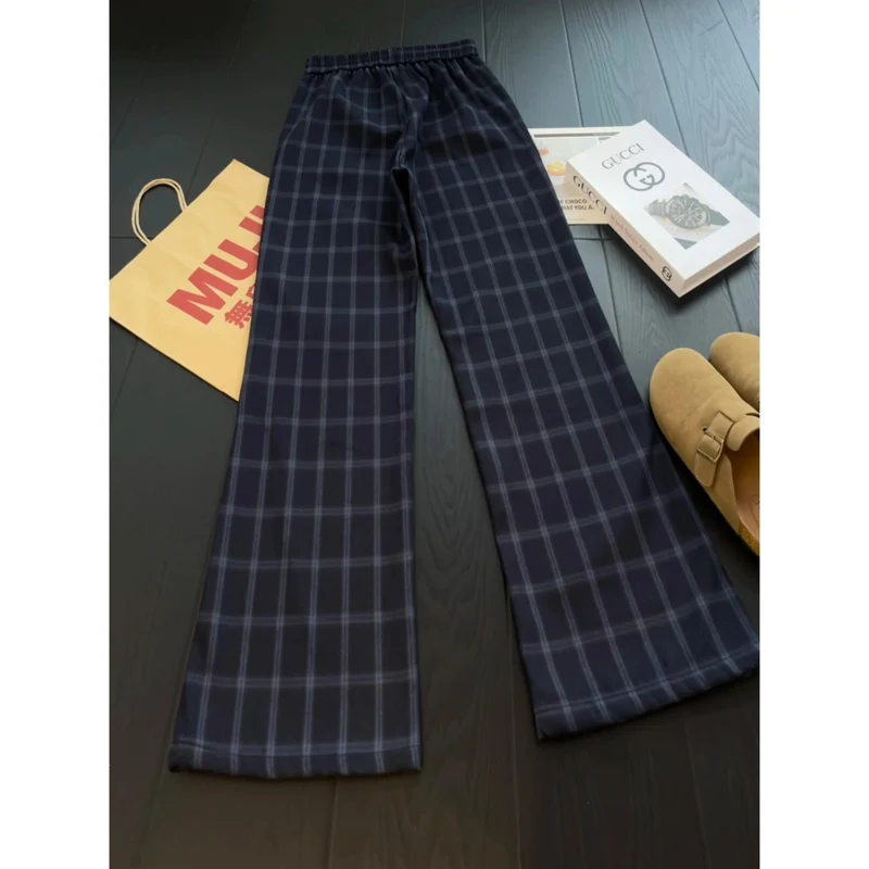 Damen Modische Karohose Drune