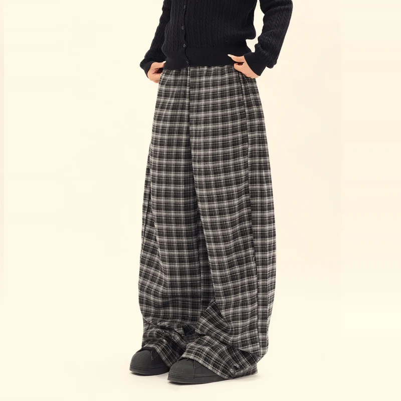 Damen Gemusterte Weitgeschnittene Freizeithose Drune