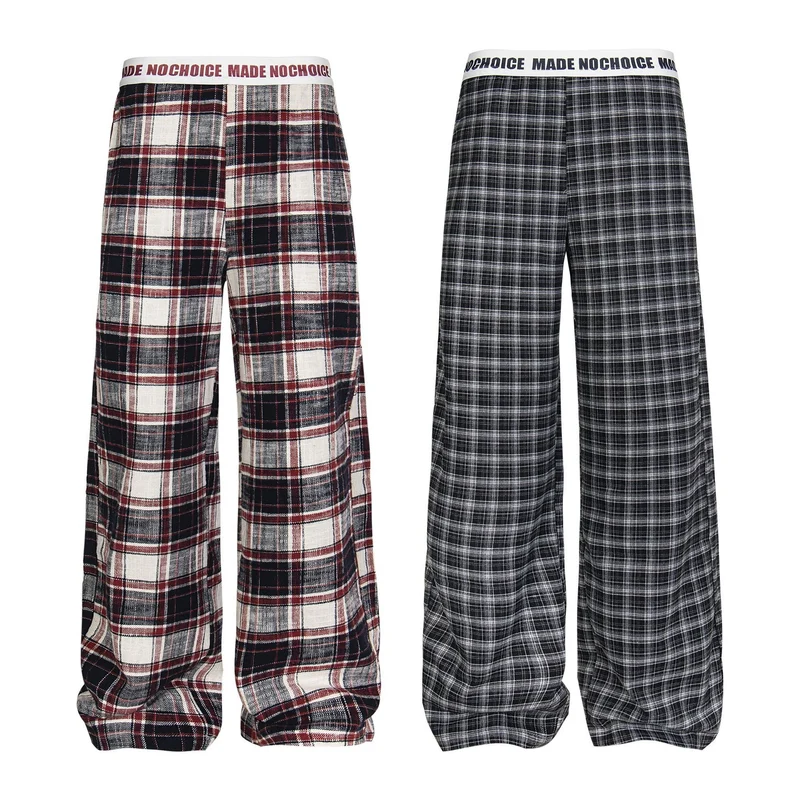 Damen Gemusterte Weitgeschnittene Freizeithose Drune